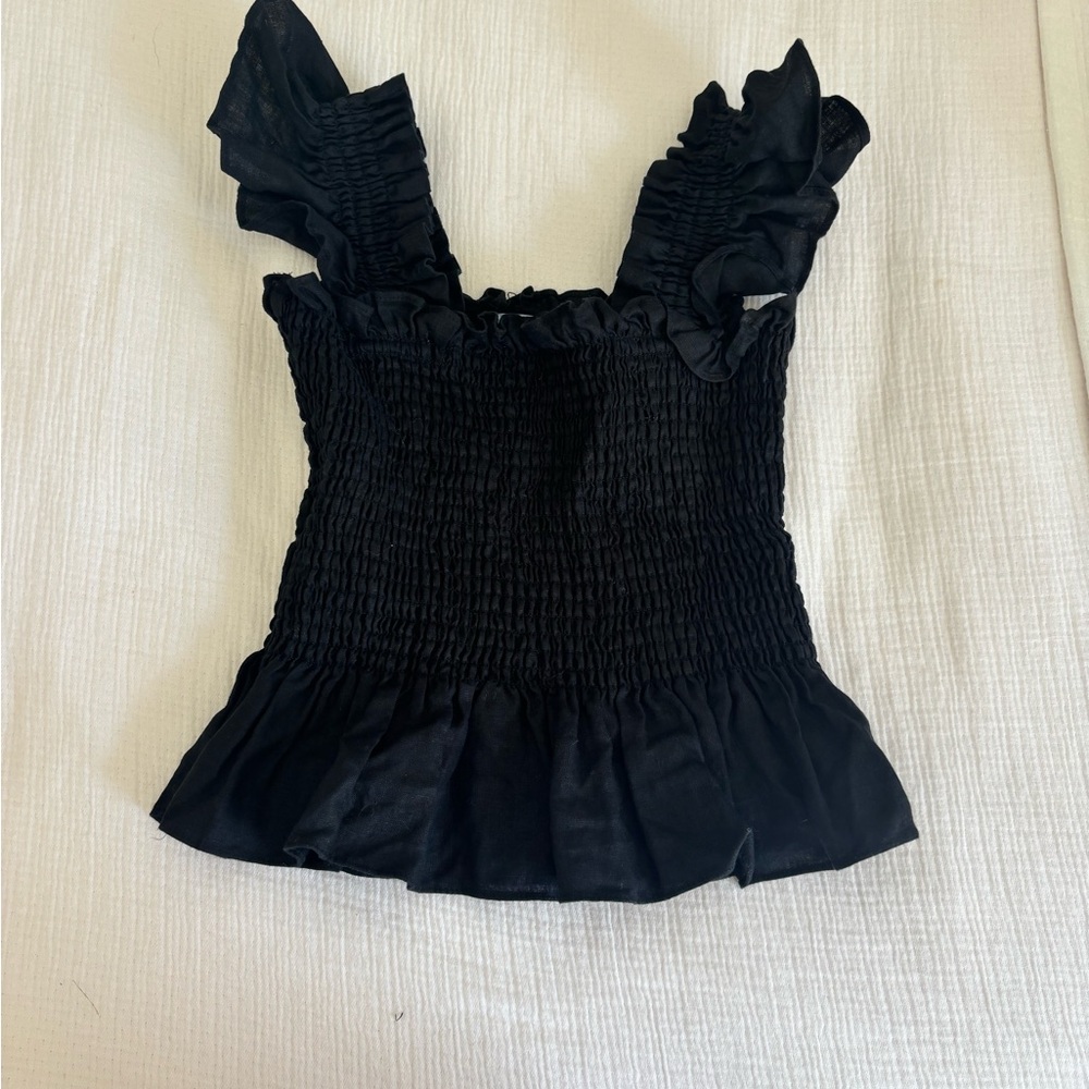 Hill House Black Ruffled Women's Top
Xs